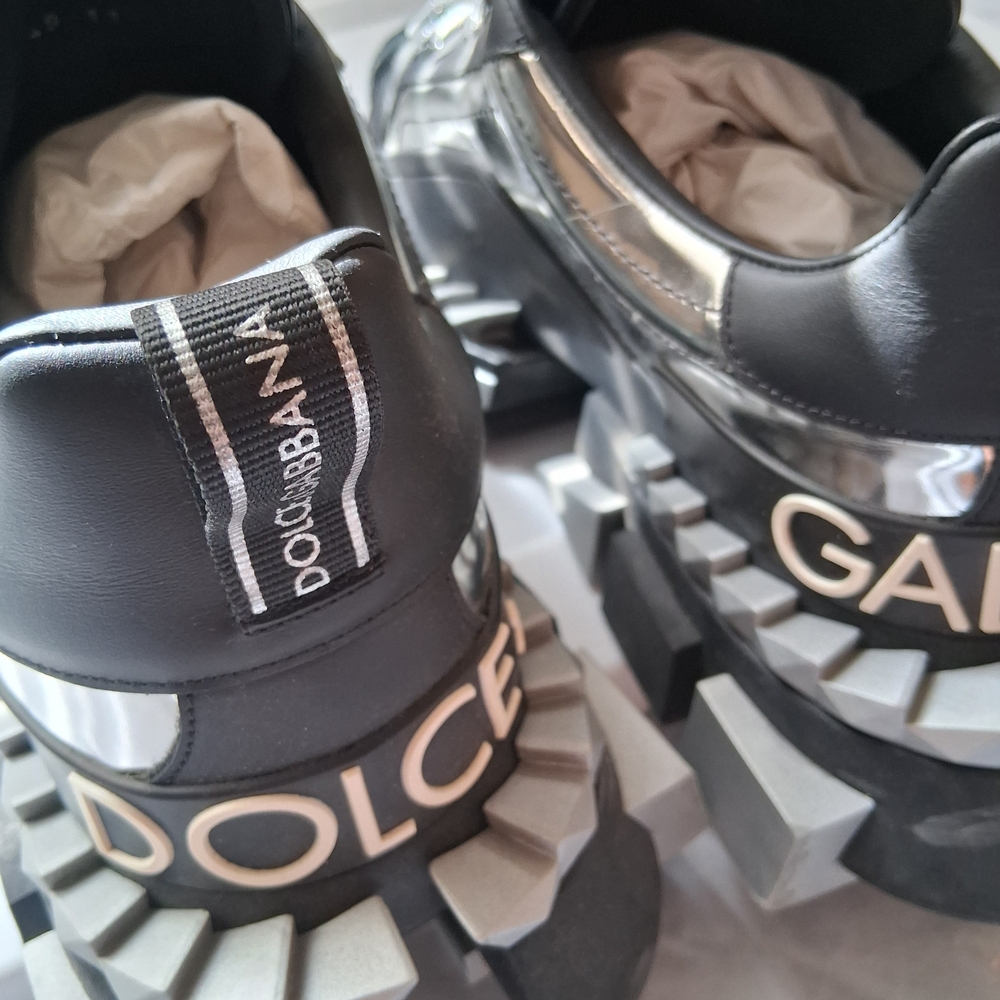 Dolce & Gabbana Silver and Black Sneakers - Picture 6 of 6